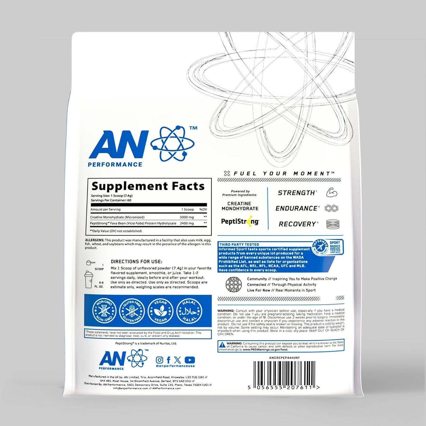 Applied Nutrition - Creatine Monohydrate + Peptide - 444gr - unflavoured