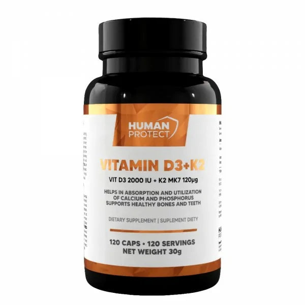 Human Protect - Vitamin D3+K2 - 120 caps
