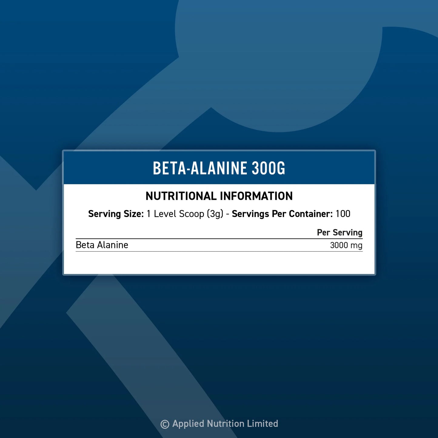 Nutrition Appliquée - Bêta Alanine - 300g
