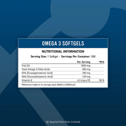Applied Nutrition - Omega 3 - 100 softgels