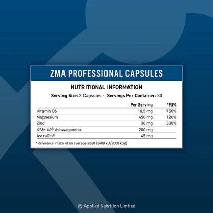 Applied Nutrition - ZMA + Ashwagandha & AstraGin - Professional - 60 caps