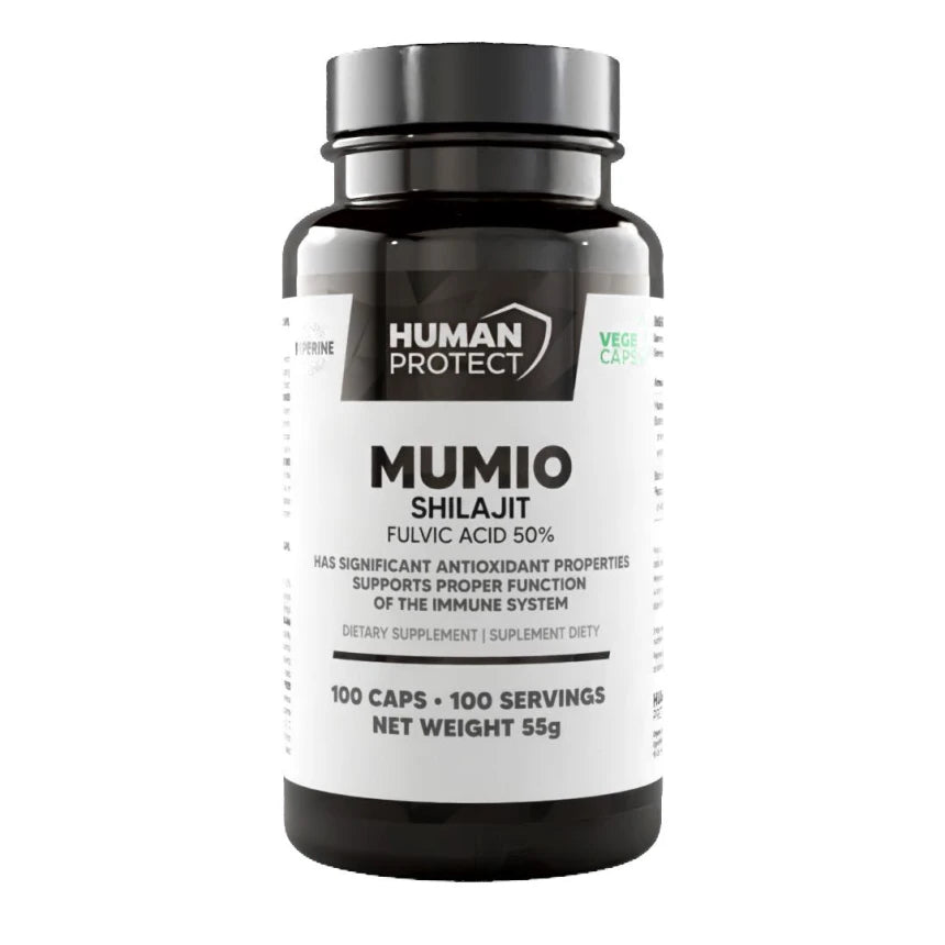 Human Protect - Mumio Shilajit 400mg -100 vege caps.